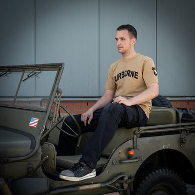 T-Shirt AIRBORNE mit Aufnäher der 101. Division auf dem Ärmel SAND FOSTEX 133670-P 3