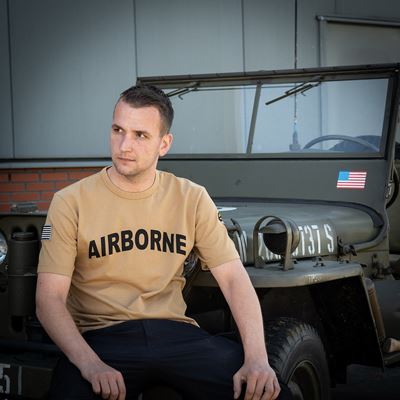 T-Shirt AIRBORNE mit Aufnäher der 101. Division auf dem Ärmel SAND FOSTEX 133670-P 6