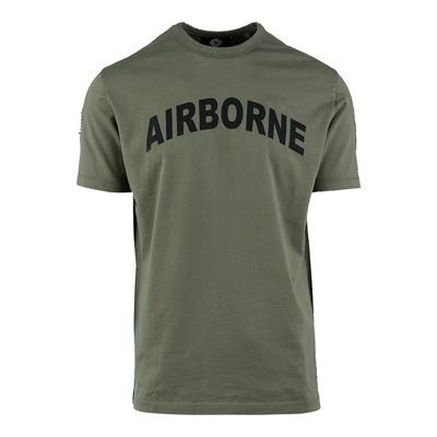 T-Shirt AIRBORNE mit Aufnäher der 101. Division auf dem Ärmel GRÜN FOSTEX 133670-Z 2
