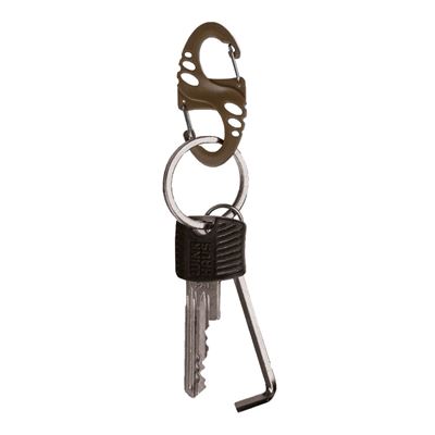 Karabinerhaken S-HOOK, Packung mit 10 Stück COYOTE