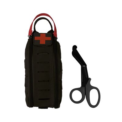 IFAK-Etui mit Reißverschluss LASER CUT MOLLE inklusive Schere SCHWARZ