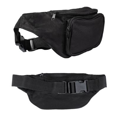 Bauchtasche FANNY PACK zwei Fächer SCHWARZ
