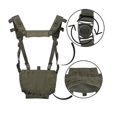 CHEST RIG ultraleicht LASER Panele GRÜN