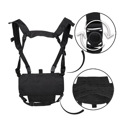 CHEST RIG ultraleicht LASER Panele SCHWARZ