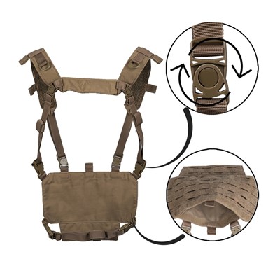 CHEST RIG ultraleicht LASER Panele DARK COYOTE