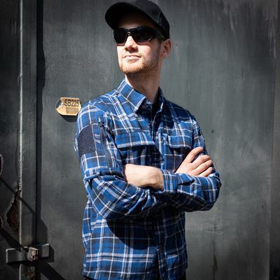 Flanellhemd CONTRACTOR Blue/grey