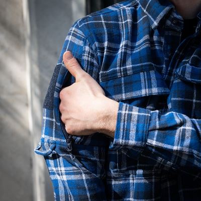 Flanellhemd CONTRACTOR Blue/grey