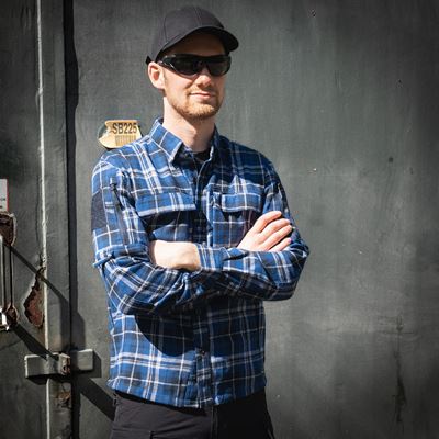 Flanellhemd CONTRACTOR Blue/grey