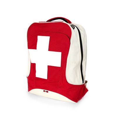 Rucksack TURIST urban Swiss mit Kreuz RED