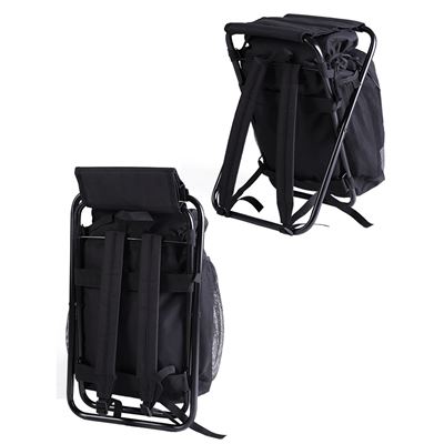 Rucksack mit Hocker 20l SCHWARZ