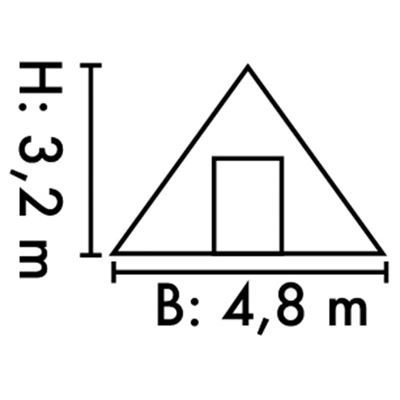 Armeezelt groß PE 10x4,8 m GRÜN