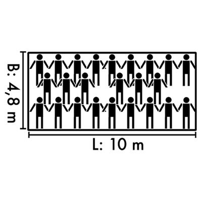 Armeezelt groß PE 10x4,8 m GRÜN