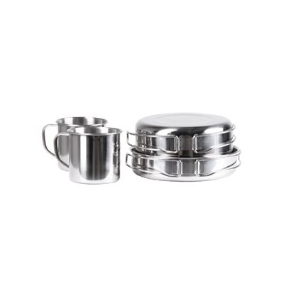 Camping Geschirr Set Edelstahl 8 teilig MIL-TEC® 14648300 2
