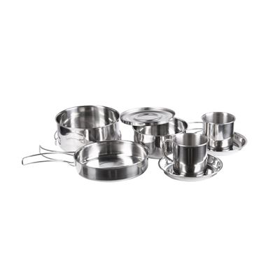 Camping Geschirr Set Edelstahl 8 teilig