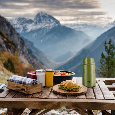 Thermosbehälter für Speisen 750 ml GRÜN NILS Camp 15-02-050 3