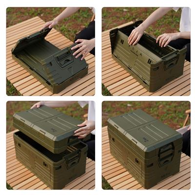 Faltbare Box mit Deckel 42 l GRÜN NILS Camp 15-03-603 14