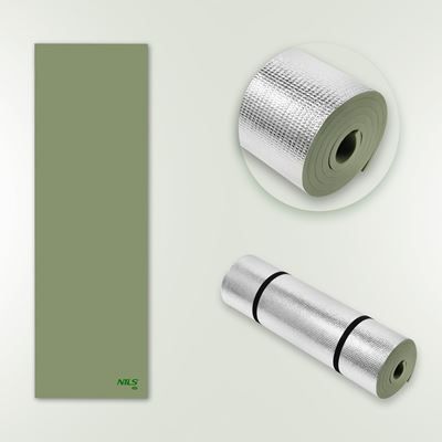 Schaumstoff-Isomatte mit ALU-Folie 190 × 60 × 1,2 cm GRÜN/ALU NILS Camp 15-05-408 9