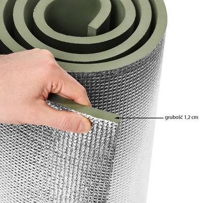 Schaumstoff-Isomatte mit ALU-Folie 190 × 60 × 1,2 cm GRÜN/ALU NILS Camp 15-05-408 6