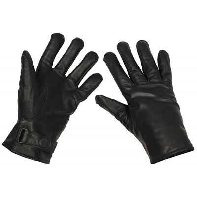 Handschuhe Leder BW mit Innenfutter SCHWARZ