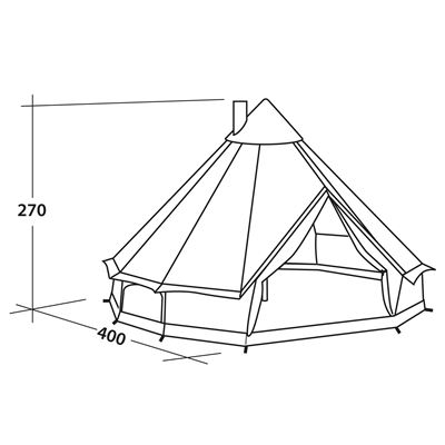 Zelt für 6 Personen KLONDIKE Hydrotex Polycotton