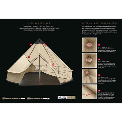Zelt für 6 Personen KLONDIKE Hydrotex Polycotton