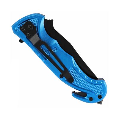 Klappmesser mit Klip und Cutter RESCUE EMS BLAU
