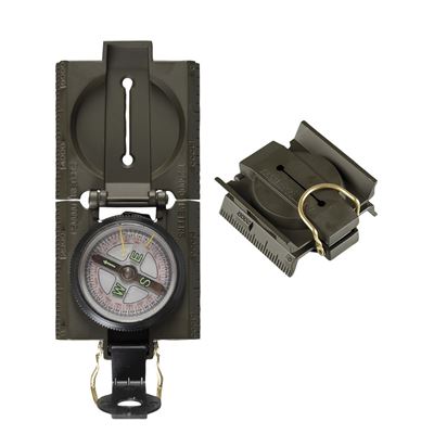 Kompass US Metallkörper mit LED GRÜN