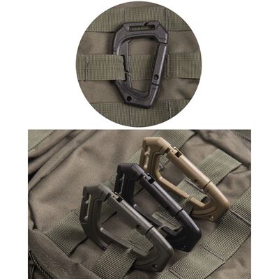 Karabiner MOLLE taktisch 2 St SCHWARZ