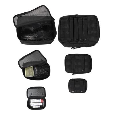 Mesh Pouch 3-er Set SCHWARZ