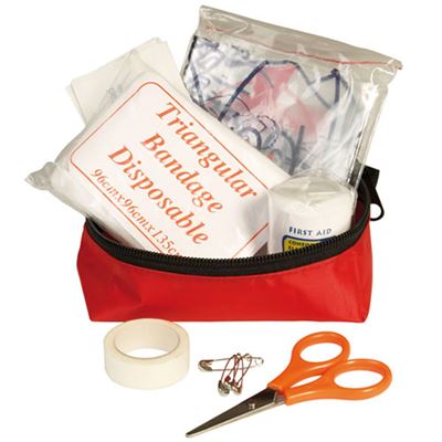 First Aid Kit mit Material klein mit Hülle ROT