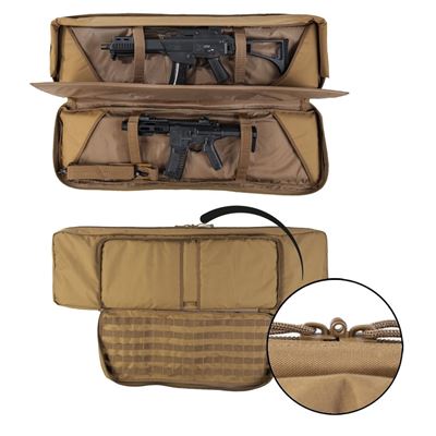 Langwaffentasche für zwei Gewehre LASER MODULAR mit Rückengurten COYOTE