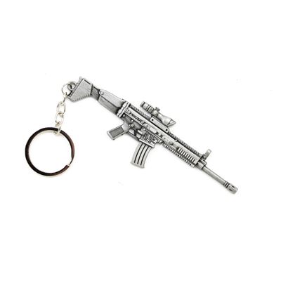 Schlüsselanhänger Gewehr SCAR L SILBER