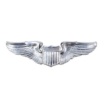 Anstecker U.S.A.F. PILOT WING SILBER MATT