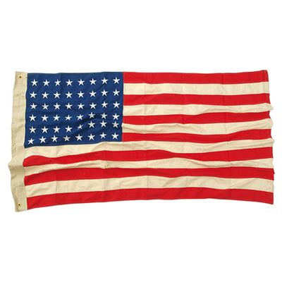Flagge USA 48 Sterne WWII VINTAGE Baumwolle gestickt 90x150 cm