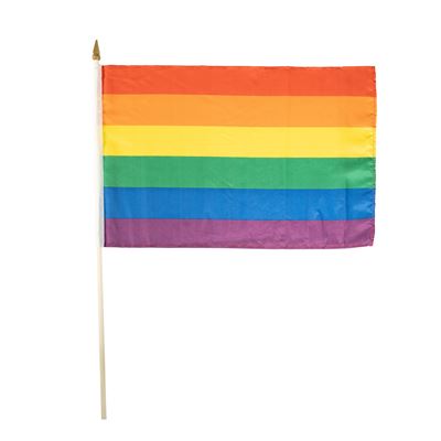 Flagge an Stiel REGENBOGEN LGBT 30 x 45 cm