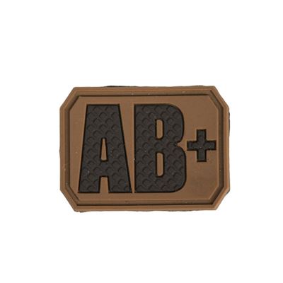 Patch Plastik 3D Velcro Blutgruppe AB+ COYOTE