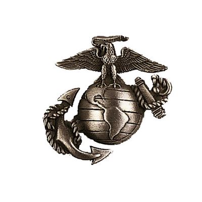 Anstecker USMC SILBER MATT