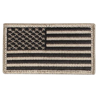 Aufnäher US Flagge 4,5 x 8,5 cm SCHWARZ/KHAKI