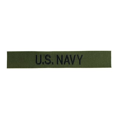 Aufnäher „U.S. NAVY“ schwarzer Faden OLIV