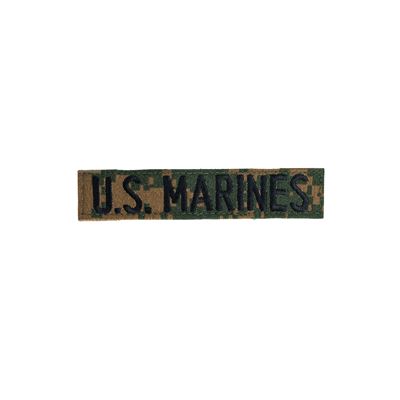 Patch "U.S MARINES" VELCRO schwarzer Faden MARPAT WOODLAND