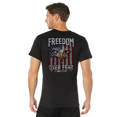 Tshirt FREEDOM OVER FEAR SCHWARZ