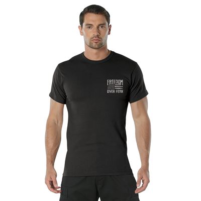 Tshirt FREEDOM OVER FEAR SCHWARZ