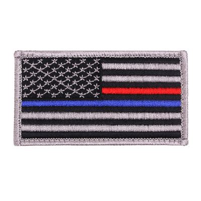 Aufnäher US Flagge rote und Thin Blue Line VELCRO