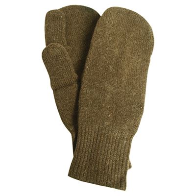 Handschuhe US Fäustlinge Wolle GRÜN Original