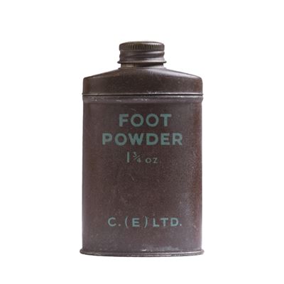 BRITISH WWII FOOT POWDER ORIG. GEBRAUCHT