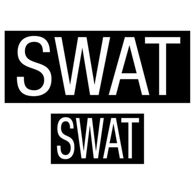 Patch SWAT Velcro 2 Größen pro Packung SCHWARZ