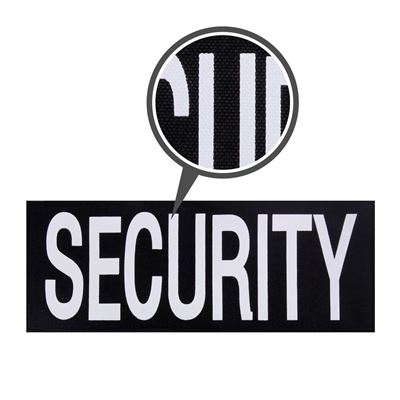 Patch SECURITY 2 St SCHWARZ mit weißer Aufschrift VELCRO