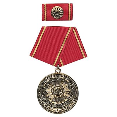 Medaillen mit Auszeichnung für MDI 'FÜR TREUE DIENSTE' 20 Jahre GOLD