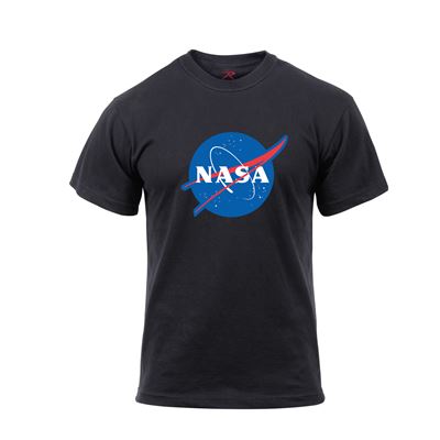 Tshirt mit Abzeichen NASA SCHWARZ