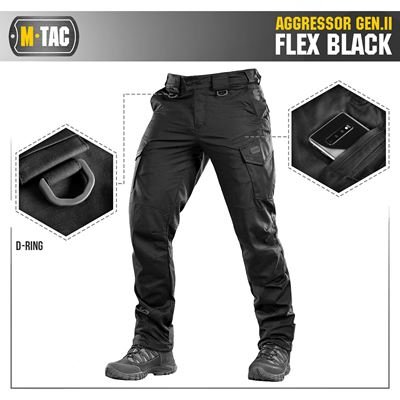 Taktische Hose AGGRESSOR Gen. II Flex SCHWARZ M-TAC 20058002 3